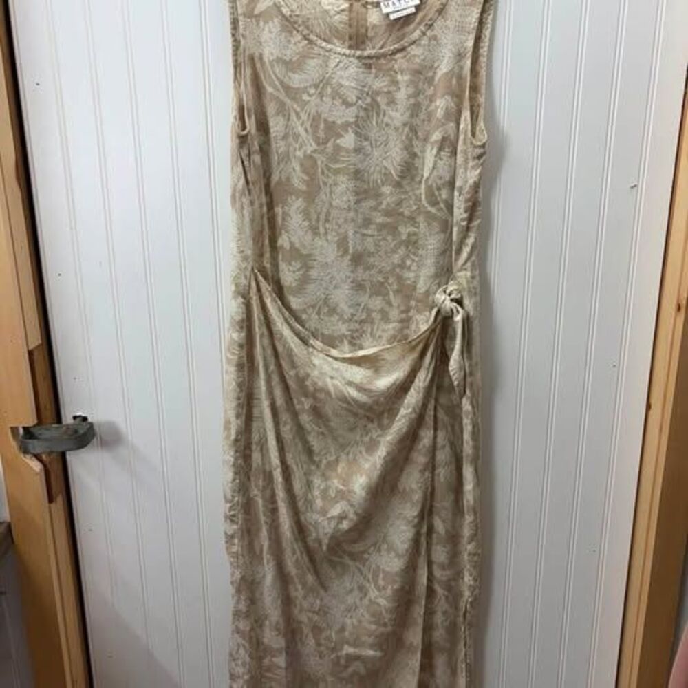 MATCH vintage coastal Floral faux Wrap Midi Dress